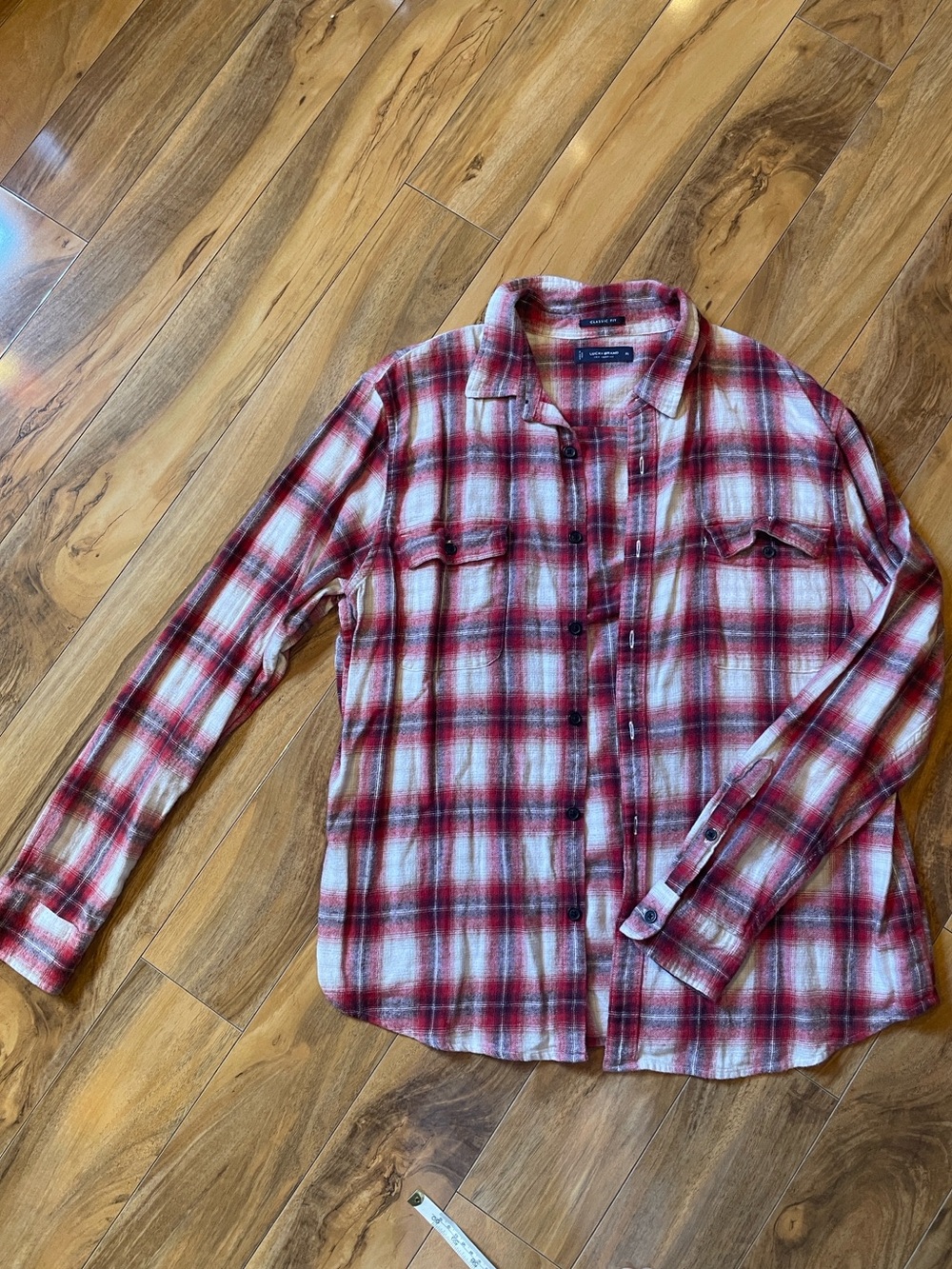 Men’s XL extra large, lucky brand classic fit flannel shirt